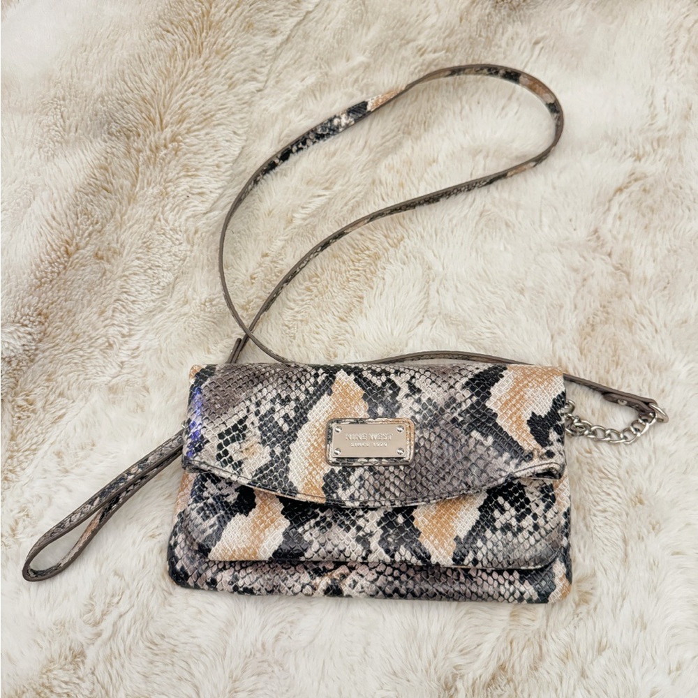Nine West Multi-Color Snake Pattern Crossbody Bag